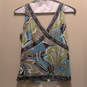 Elie Tahari - Floral Paisley Blouse - Petite Medium